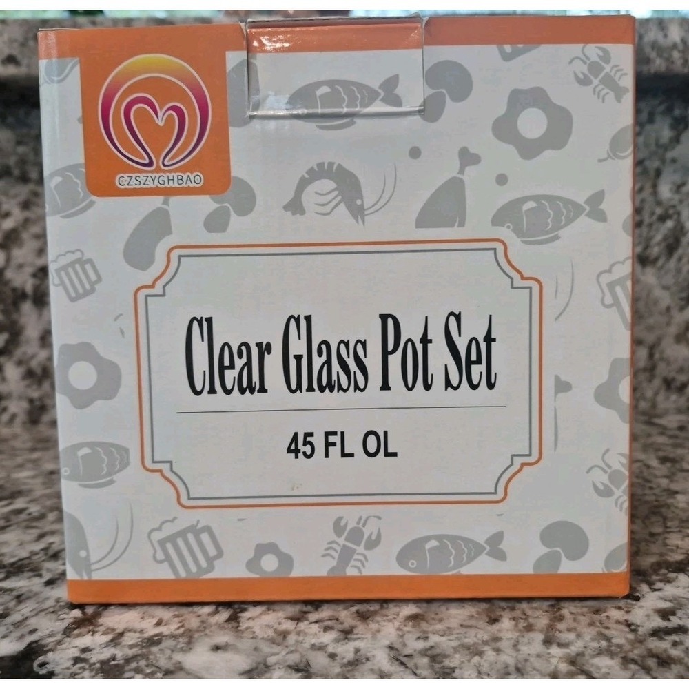Clear Glass Pot Set for Cooking On Stove - 1.l/45 Fl Oz Glass Cookware Simme... - Picture 6 of 9